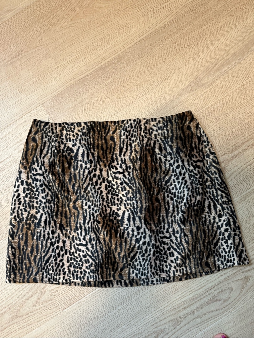 A. Byer Leopard Print Mini Skirt - Brown Black Cream size 13